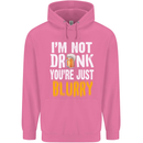 Not Drunk You're Blurry Funny Beer Alcohol Mens 80% Cotton Hoodie Azelea