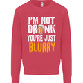Not Drunk You're Blurry Funny Beer Alcohol Mens Sweatshirt Jumper Heliconia