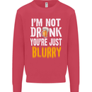 Not Drunk You're Blurry Funny Beer Alcohol Mens Sweatshirt Jumper Heliconia