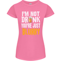 Not Drunk You're Blurry Funny Beer Alcohol Womens Petite Cut T-Shirt Azalea