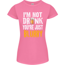 Not Drunk You're Blurry Funny Beer Alcohol Womens Petite Cut T-Shirt Azalea