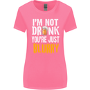 Not Drunk You're Blurry Funny Beer Alcohol Womens Wider Cut T-Shirt Azalea