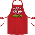 Not Having Kids the Dog is Allergic Funny Cotton Apron 100% Organic Red