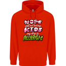 Not Having Kids the Dog is Allergic Funny Mens 80% Cotton Hoodie Bright Red