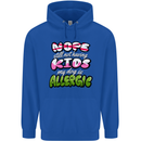 Not Having Kids the Dog is Allergic Funny Mens 80% Cotton Hoodie Royal Blue