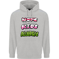 Not Having Kids the Dog is Allergic Funny Mens 80% Cotton Hoodie Sports Grey