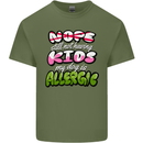 Not Having Kids the Dog is Allergic Funny Mens Cotton T-Shirt Tee Top Military Green