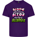 Not Having Kids the Dog is Allergic Funny Mens Cotton T-Shirt Tee Top Purple