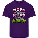 Not Having Kids the Dog is Allergic Funny Mens Cotton T-Shirt Tee Top Purple