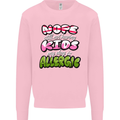 Not Having Kids the Dog is Allergic Funny Mens Sweatshirt Jumper Light Pink