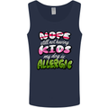 Not Having Kids the Dog is Allergic Funny Mens Vest Tank Top Navy Blue