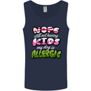 Not Having Kids the Dog is Allergic Funny Mens Vest Tank Top Navy Blue