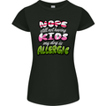 Not Having Kids the Dog is Allergic Funny Womens Petite Cut T-Shirt Black