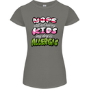 Not Having Kids the Dog is Allergic Funny Womens Petite Cut T-Shirt Charcoal