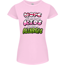 Not Having Kids the Dog is Allergic Funny Womens Petite Cut T-Shirt Light Pink