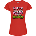 Not Having Kids the Dog is Allergic Funny Womens Petite Cut T-Shirt Red