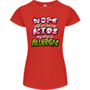 Not Having Kids the Dog is Allergic Funny Womens Petite Cut T-Shirt Red