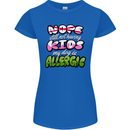 Not Having Kids the Dog is Allergic Funny Womens Petite Cut T-Shirt Royal Blue