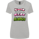 Not Having Kids the Dog is Allergic Funny Womens Wider Cut T-Shirt Sports Grey