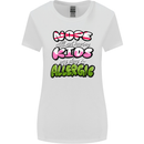 Not Having Kids the Dog is Allergic Funny Womens Wider Cut T-Shirt White