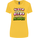 Not Having Kids the Dog is Allergic Funny Womens Wider Cut T-Shirt Yellow