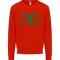 Not Irish but Im Drunk St Patricks Day Beer Mens Sweatshirt Jumper Bright Red