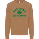 Not Irish but Im Drunk St Patricks Day Beer Mens Sweatshirt Jumper Caramel Latte