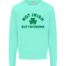 Not Irish but Im Drunk St Patricks Day Beer Mens Sweatshirt Jumper Peppermint