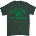 Not Irish but Im Drunk St Patricks Day Beer Mens T-Shirt Cotton Gildan Forest Green