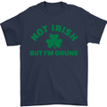 Not Irish but Im Drunk St Patricks Day Beer Mens T-Shirt Cotton Gildan Navy Blue