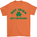 Not Irish but Im Drunk St Patricks Day Beer Mens T-Shirt Cotton Gildan Orange
