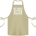 Not My Problem 2021 Retirement Retired Cotton Apron 100% Organic Khaki