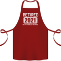 Not My Problem 2021 Retirement Retired Cotton Apron 100% Organic Maroon