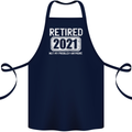 Not My Problem 2021 Retirement Retired Cotton Apron 100% Organic Navy Blue