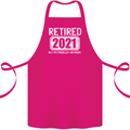 Not My Problem 2021 Retirement Retired Cotton Apron 100% Organic Pink