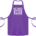 Not My Problem 2021 Retirement Retired Cotton Apron 100% Organic Purple