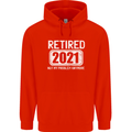 Not My Problem 2021 Retirement Retired Mens 80% Cotton Hoodie Bright Red