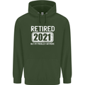 Not My Problem 2021 Retirement Retired Mens 80% Cotton Hoodie Forest Green