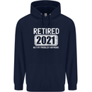Not My Problem 2021 Retirement Retired Mens 80% Cotton Hoodie Navy Blue