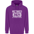 Not My Problem 2021 Retirement Retired Mens 80% Cotton Hoodie Purple