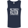 Not My Problem 2021 Retirement Retired Mens Vest Tank Top Navy Blue
