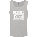 Not My Problem 2021 Retirement Retired Mens Vest Tank Top Sports Grey