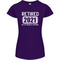 Not My Problem 2021 Retirement Retired Womens Petite Cut T-Shirt Purple