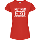Not My Problem 2021 Retirement Retired Womens Petite Cut T-Shirt Red