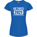 Not My Problem 2021 Retirement Retired Womens Petite Cut T-Shirt Royal Blue