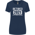 Not My Problem 2021 Retirement Retired Womens Wider Cut T-Shirt Navy Blue