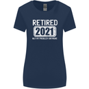 Not My Problem 2021 Retirement Retired Womens Wider Cut T-Shirt Navy Blue