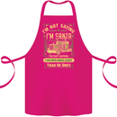 Not Santa Delivery Driver Christmas Funny Cotton Apron 100% Organic Pink
