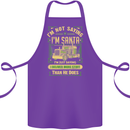 Not Santa Delivery Driver Christmas Funny Cotton Apron 100% Organic Purple
