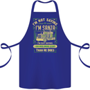 Not Santa Delivery Driver Christmas Funny Cotton Apron 100% Organic Royal Blue